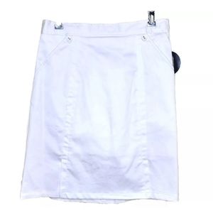 NWT Alfred Dunner White Cotton Spandex Skort Size 6 Petite